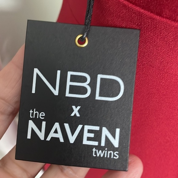 NBD x Naven Twins Open Eyes Fit and Flare Merlot Mini Dress Small Revolve NEW - Picture 7 of 10